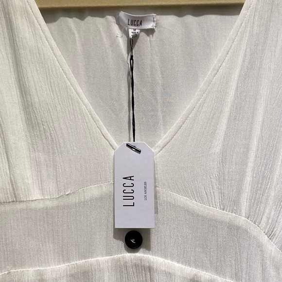 NEW Luca Los Angeles White Summer Dress Size M - Picture 5 of 5